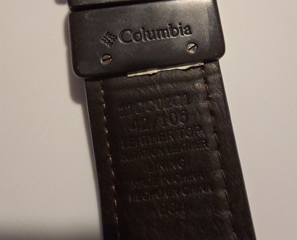 Columbia Reversible Dark Brown or Tan Leather Belt Waist 39"-42" - Picture 2 of 7